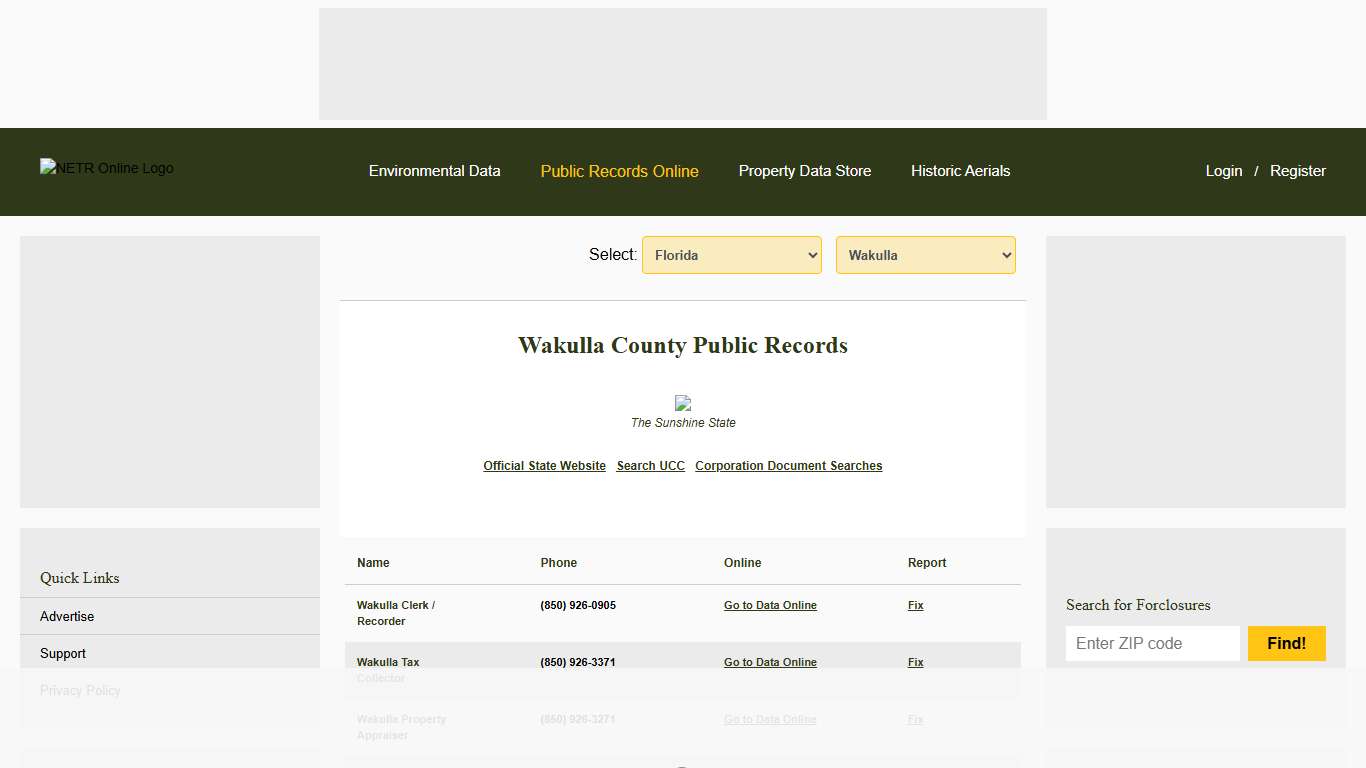 NETR Online • Wakulla • Wakulla Public Records, Search Wakulla Records, Wakulla Property Tax, Florida Property Search, Florida Assessor