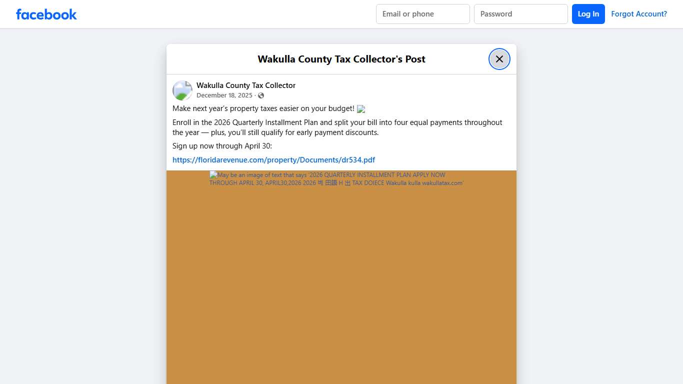 Make next year’s property... - Wakulla County Tax Collector Facebook
