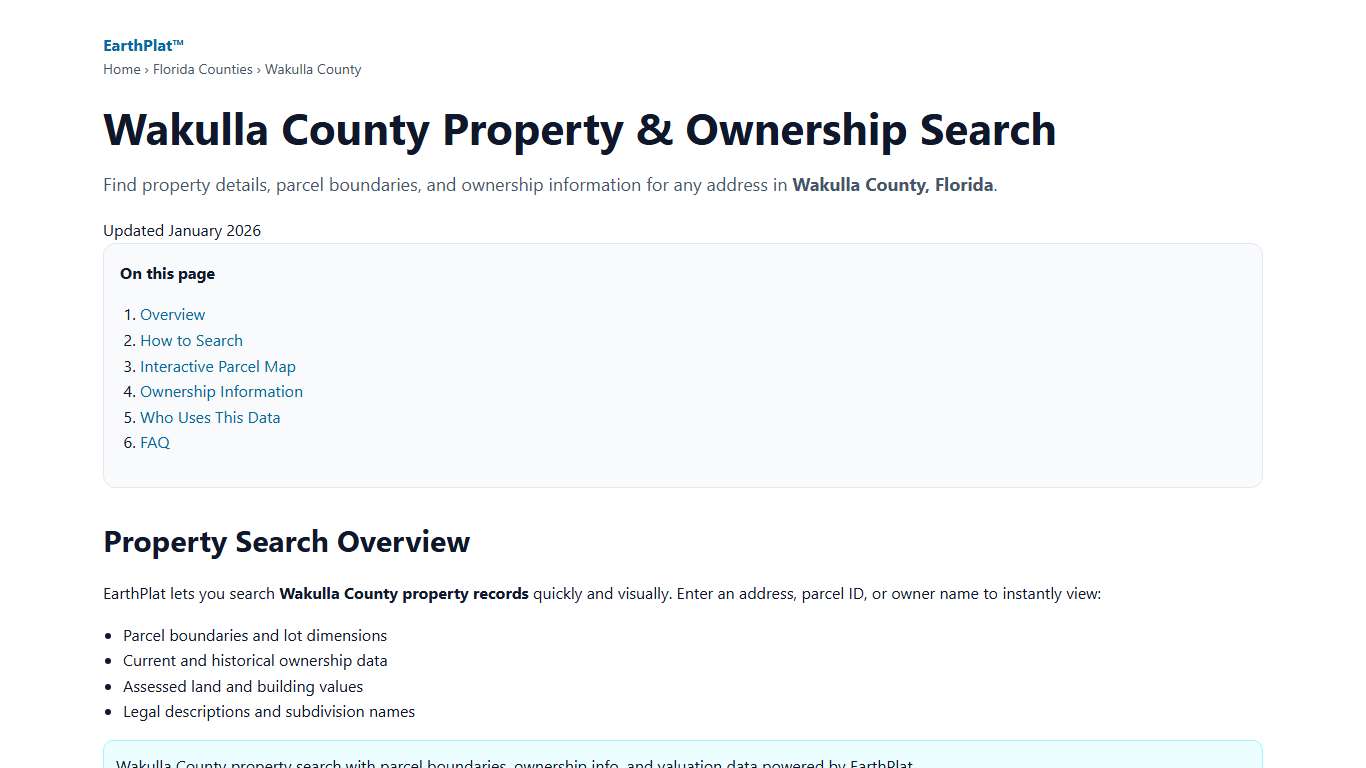 Wakulla County Property Search EarthPlat - EarthPlat