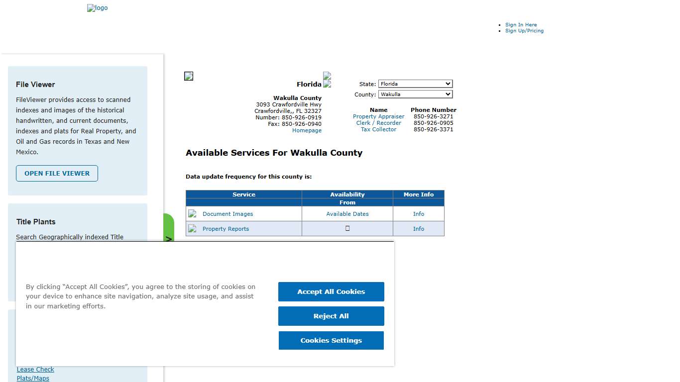 Search Wakulla County Public Property Records Online CourthouseDirect.com