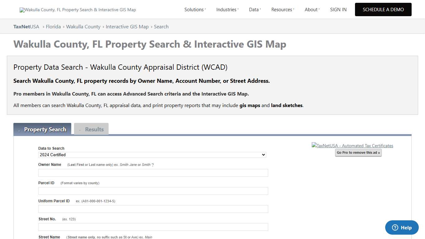 Wakulla County, FL Property Search & Interactive GIS Map